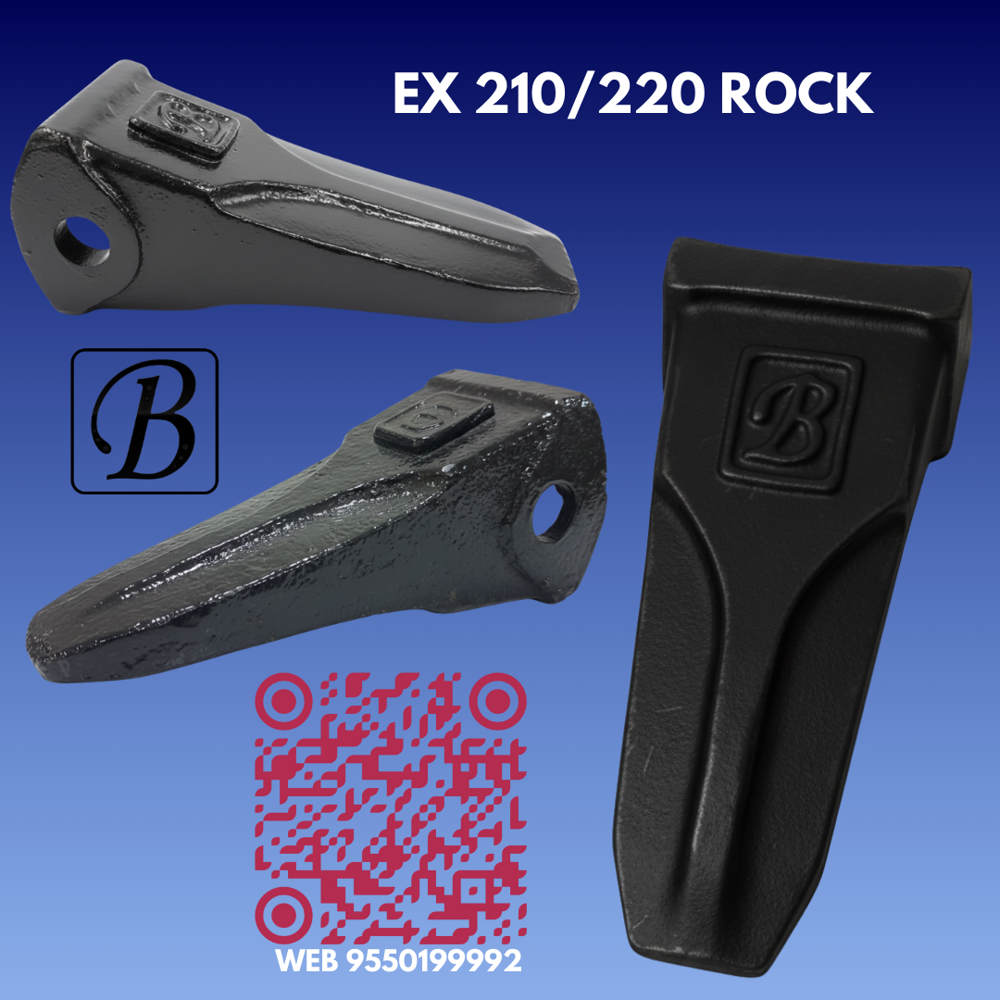 Komatsu Pc 70 Rc Tooth Points - Color: Black