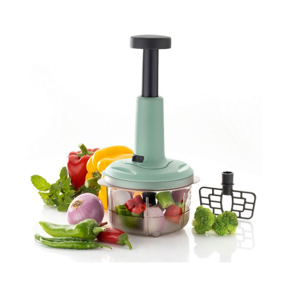 Vegetable And Fruit Manual Push Chopper - Color: Different Available