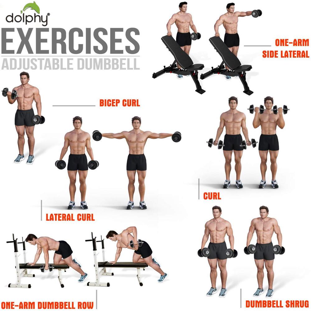 Dolphy 15kg Cast Iron Dumbbell Set