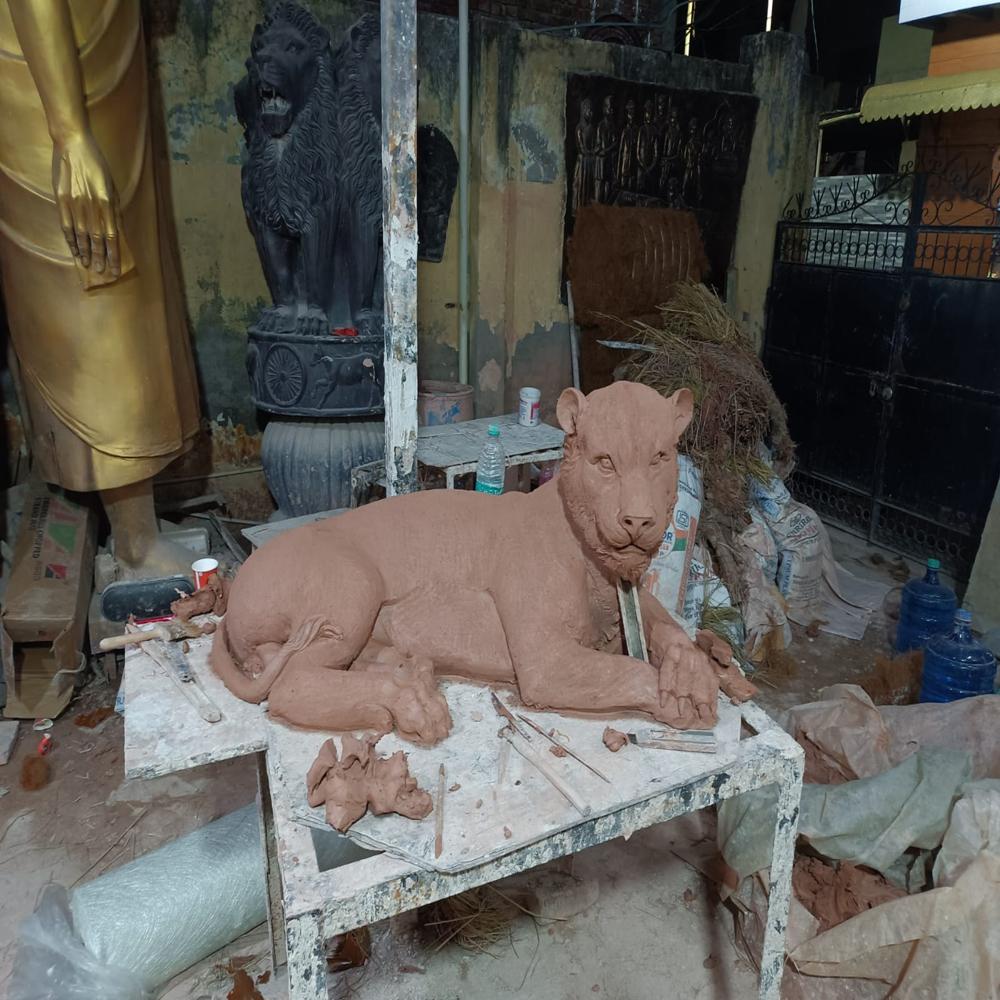 Animal Tiger FRP statue