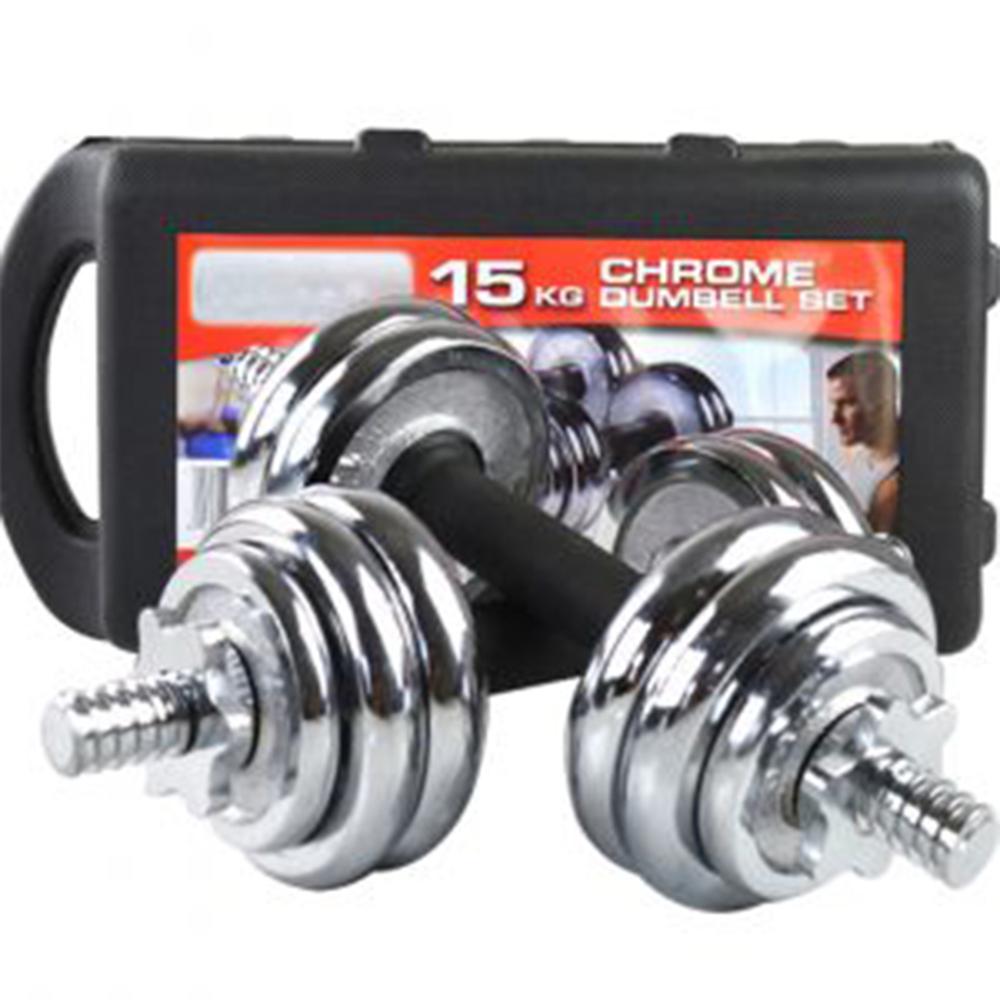 Dolphy 15kg Chrome Iron Dumbbell Set