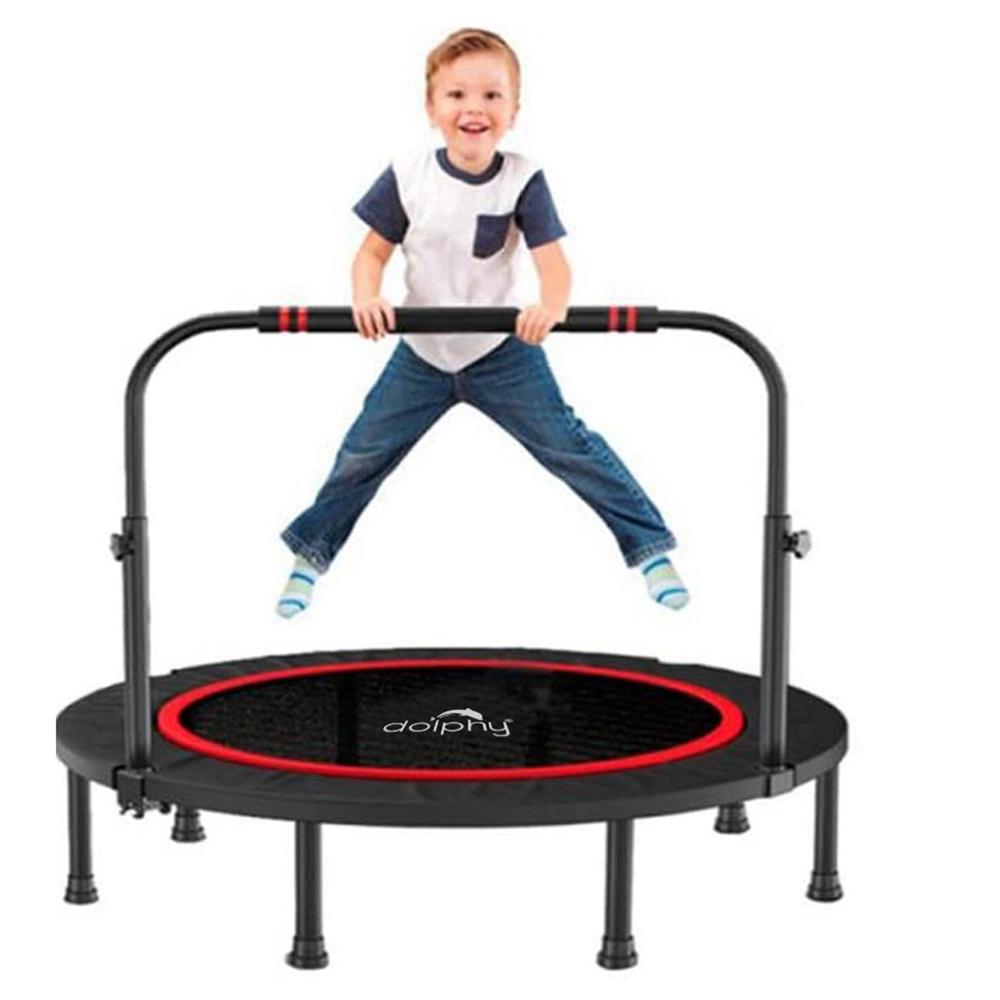 Portable & Foldable Trampoline With Adjustable Handrail - Application: Cardio