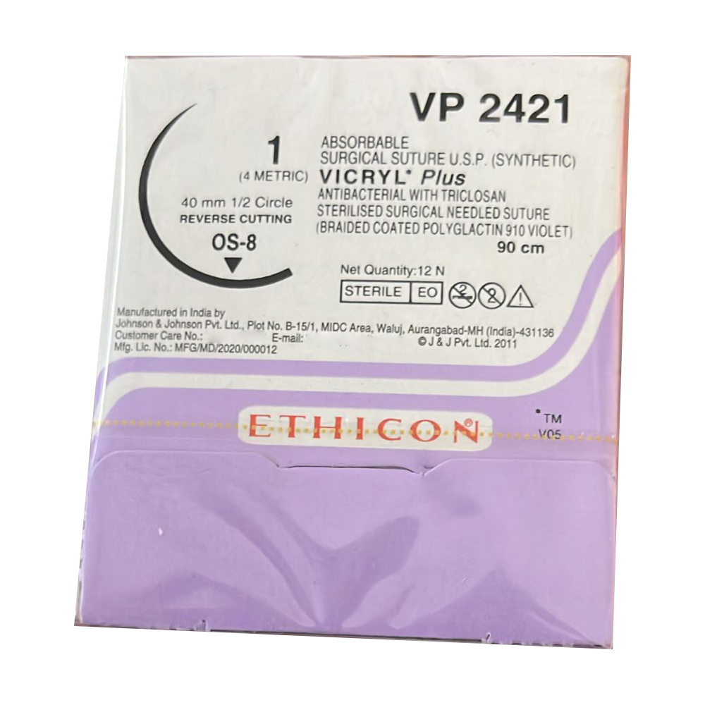 Ethicon Suture Vicryl Plus Vp2317S Surgical Sutures - Color: Silver