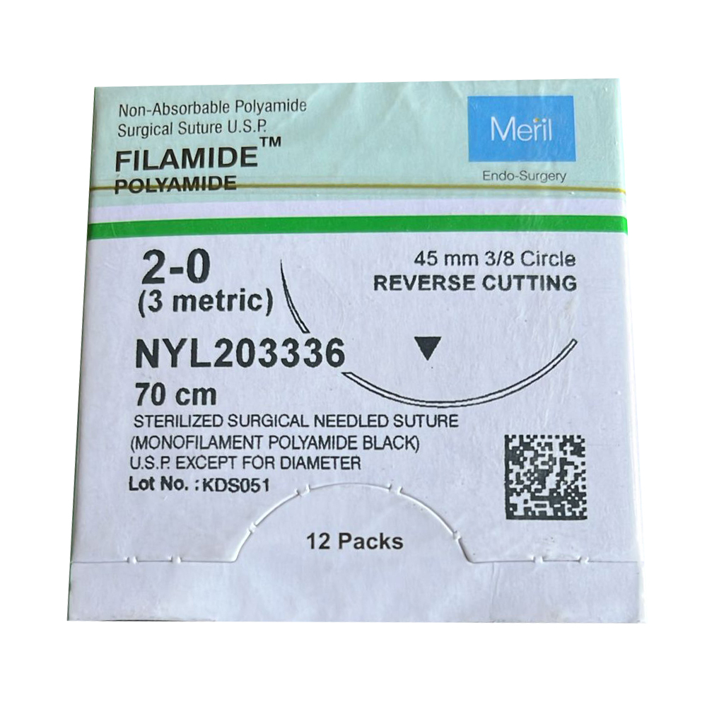 Meril NYL303328SL गैर अवशोषक सर्जिकल सिलाई