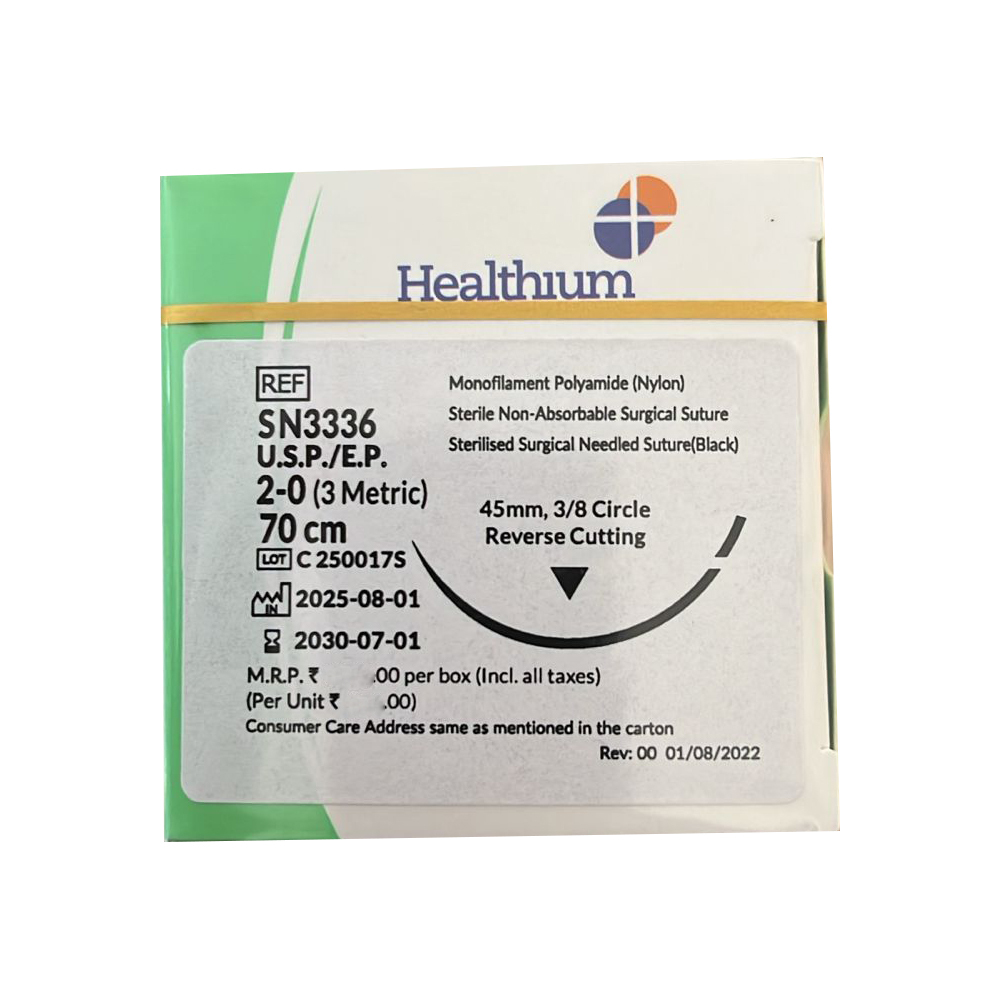 Trulone SN3336 मोनोफिलामेंट ब्लैक हेल्थियम सर्जिकल स्यूचर्स