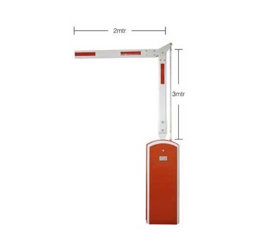 Articulated Boom Barrier - Color: White
