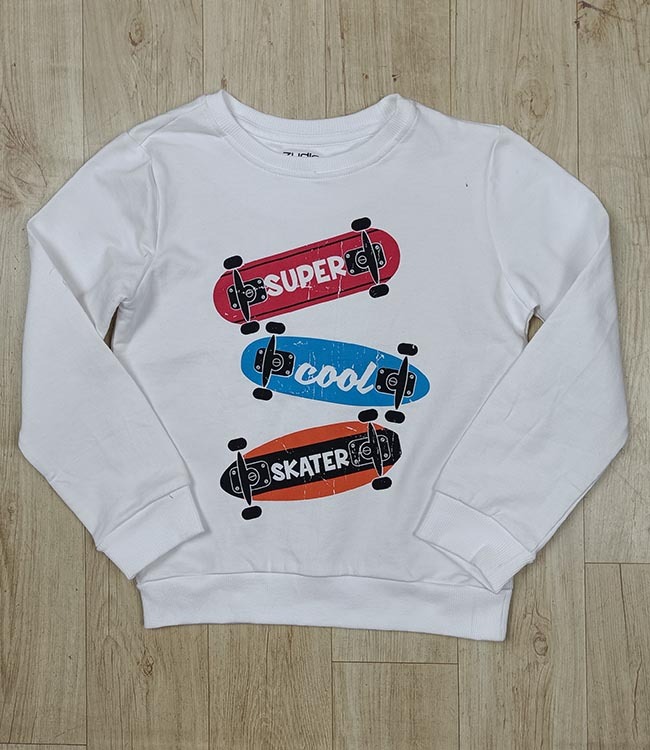 Boys Printed Crew Neck Pullover