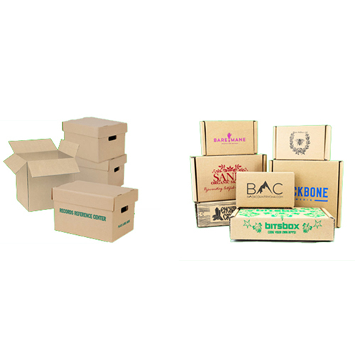 Screen Printed Boxes - Color: Brown