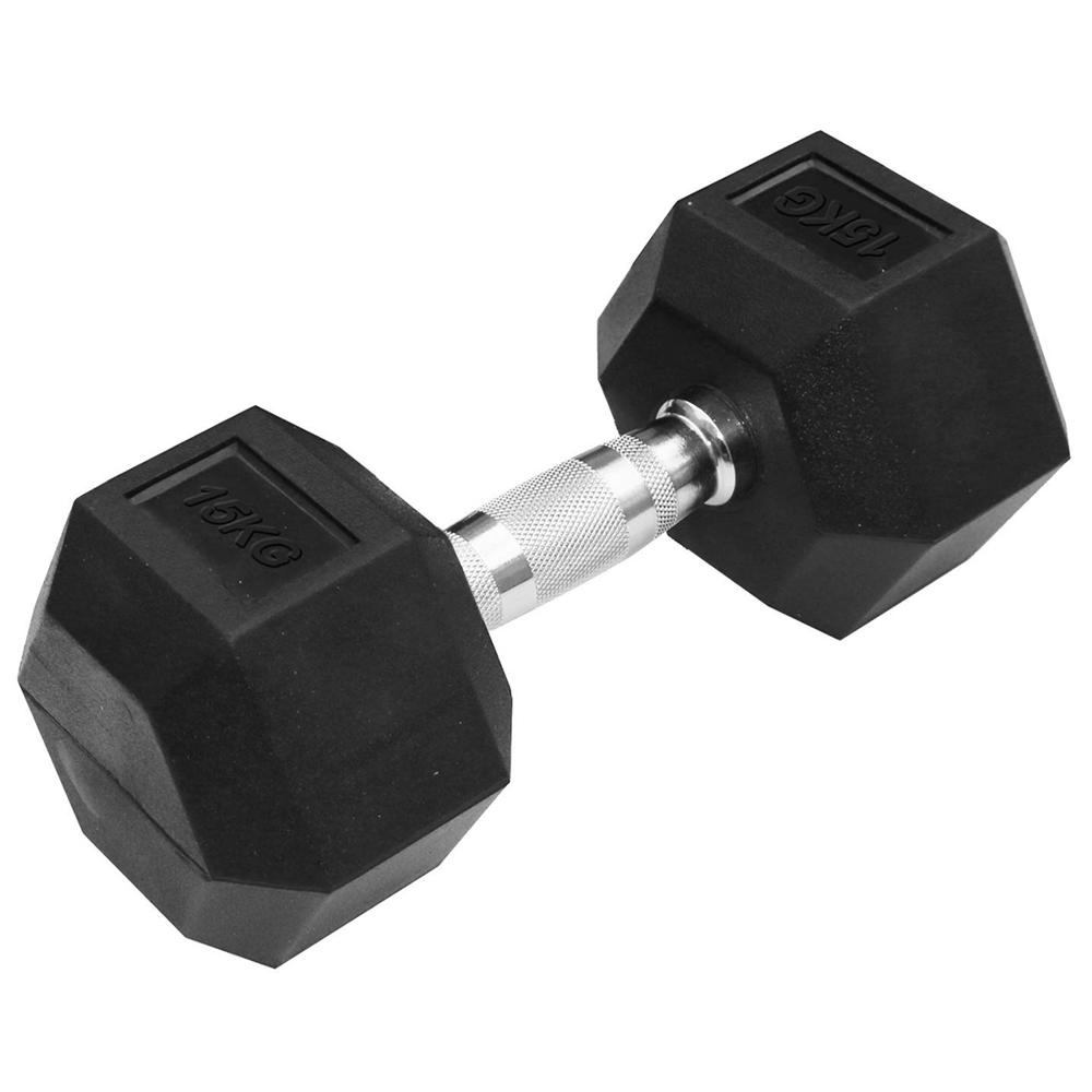 Dolphy 25 Kg Rubber Coated Professional Exercise Hex Dumbbells - Application: Gain Strength
