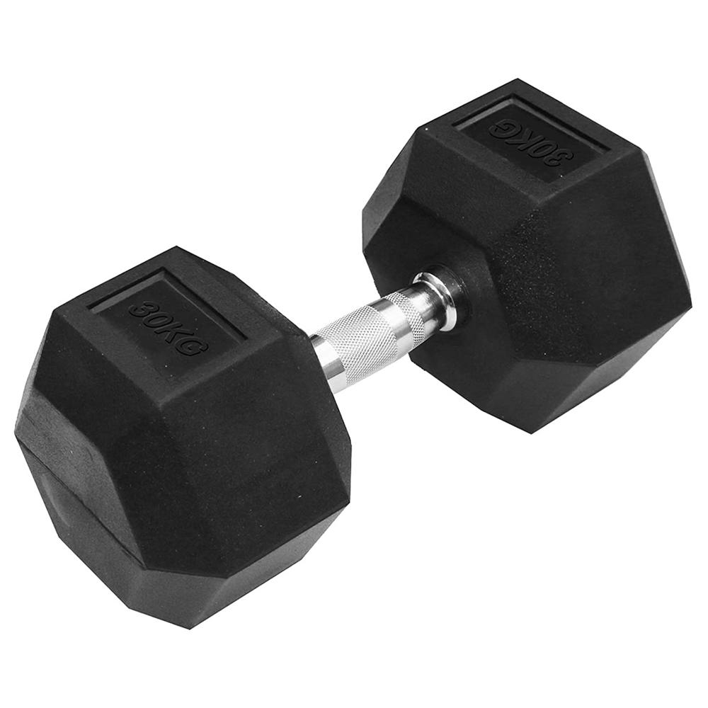 Dolphy 30 Kg Rubber Coated Professional Exercise Hex Dumbbells (Pack Of Two) - Application: Gain Strength