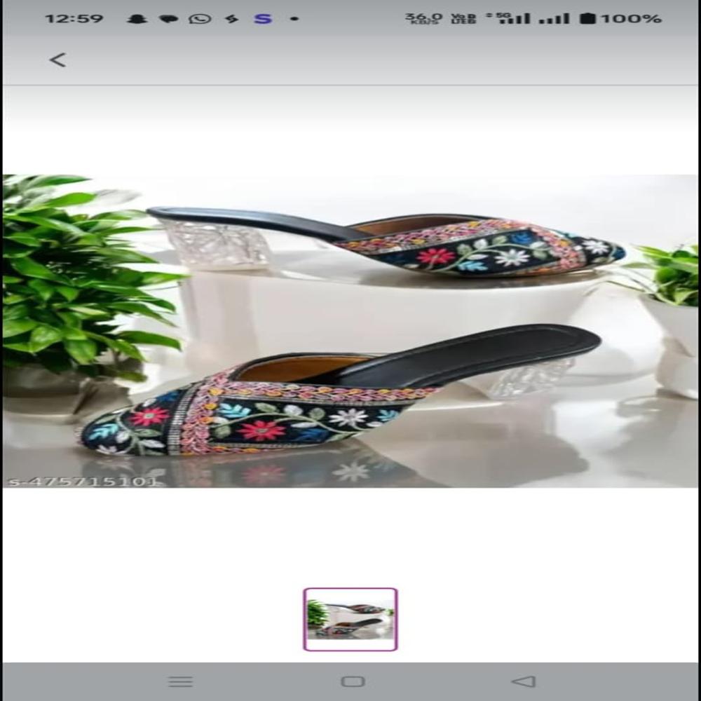 Kaanch Bail Heel Slippers