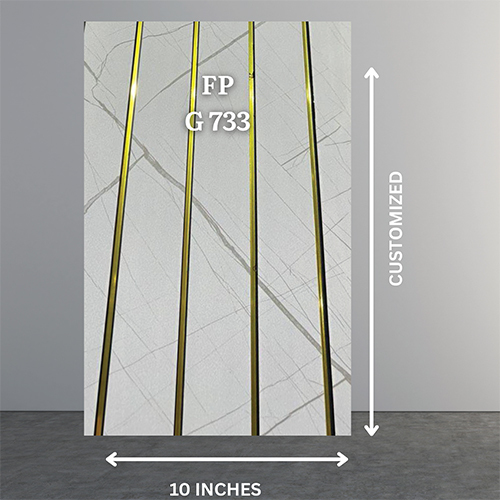 FP G733 10 Inch PVC Golden Line Flute Wall Panel
