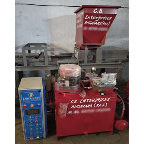 Plc Panel Automatic 4 Brick Bottom Press Machine - Color: Red