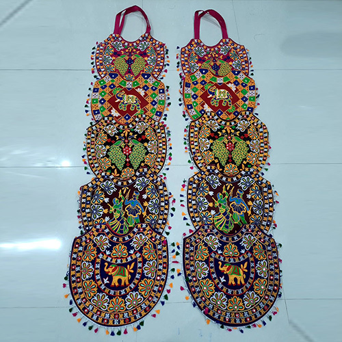Embroidery Work Round Shoulder Bag - Color: Multicolor