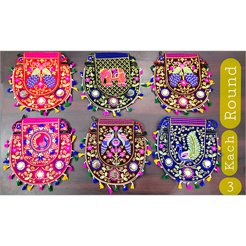 3 Mirror Velvet Cross Body Bags - Color: Multicolor