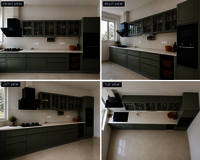 Stainless Steel Modular Kitchen - Door Material: Mdf