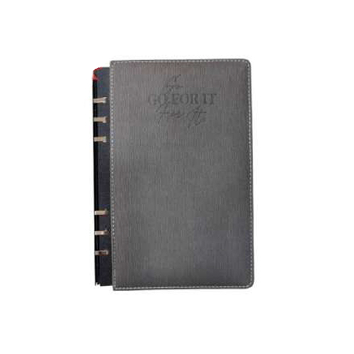 Gbi-N4424 A5 Clip Flip Notebook - Available Color: Black