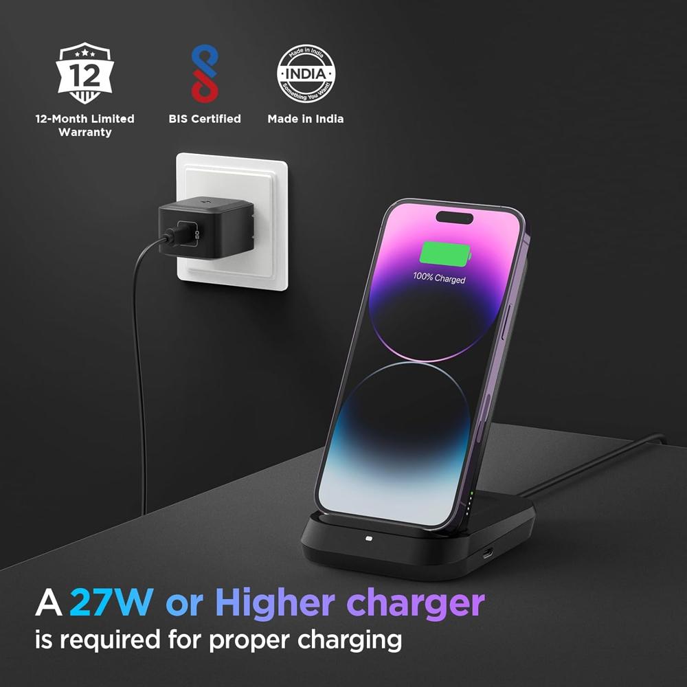 Spigen 10000mAh, 5 in 1 Wireless Power Bank- Black