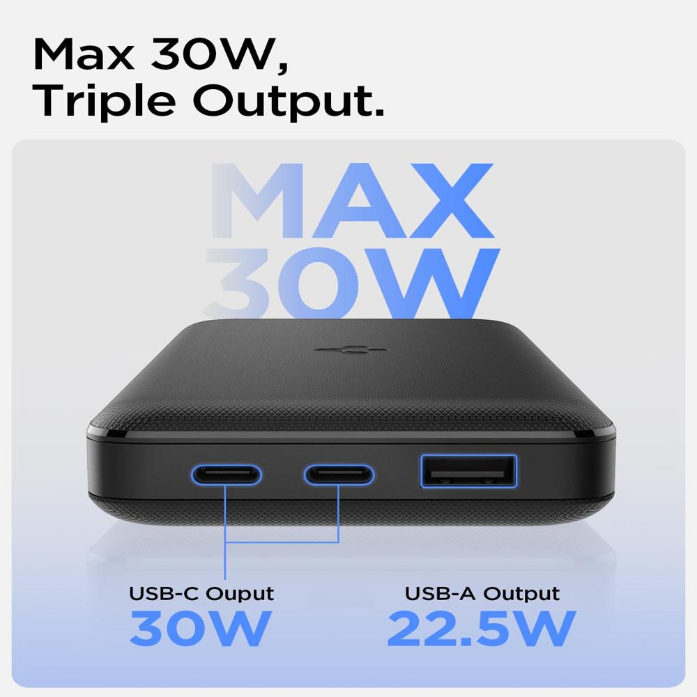 Spigen ArcPack 20000mAh Power Bank, PD3.0- Black