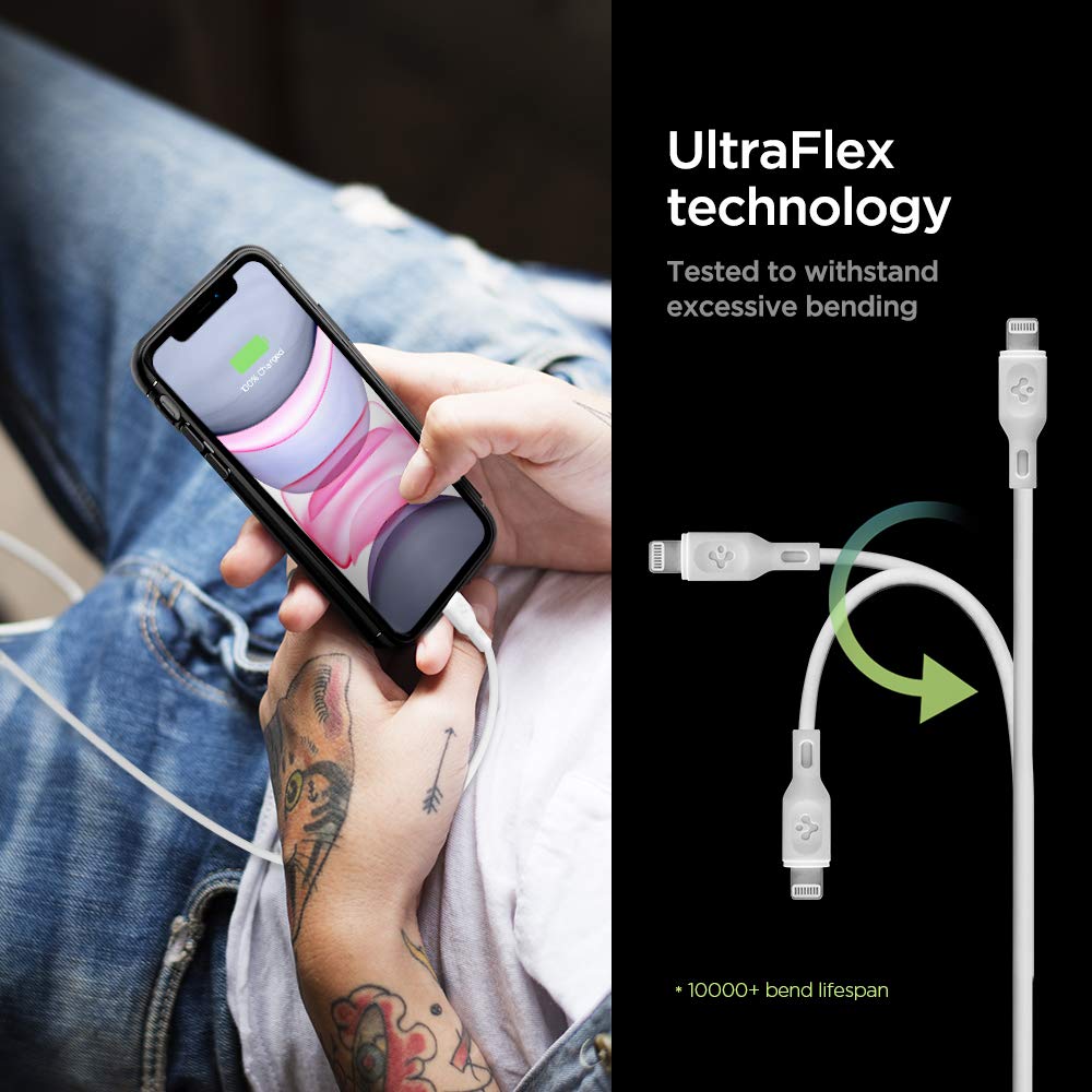 Spigen USB-C to Lightning Cable for iPhone (8 to 14) iPad  Air Pods