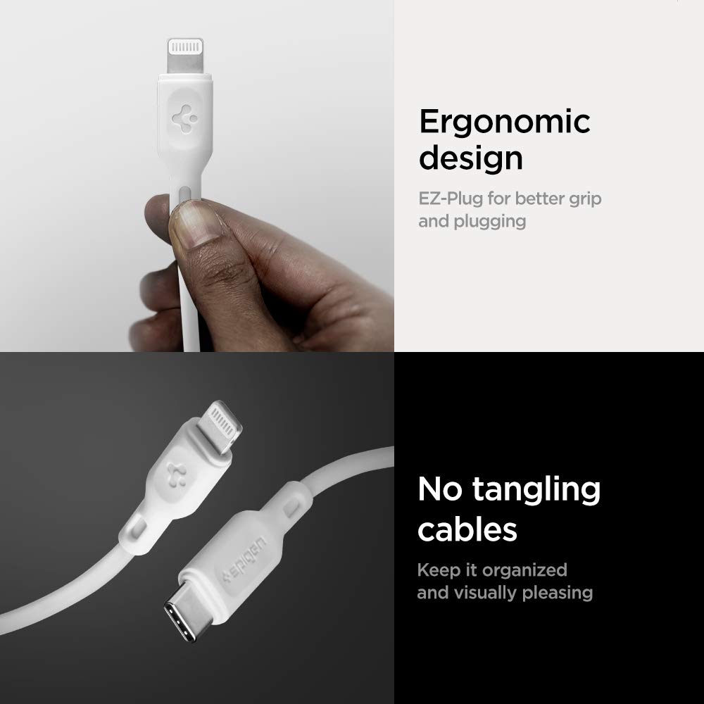Spigen USB-C to Lightning Cable for iPhone (8 to 14) iPad  Air Pods