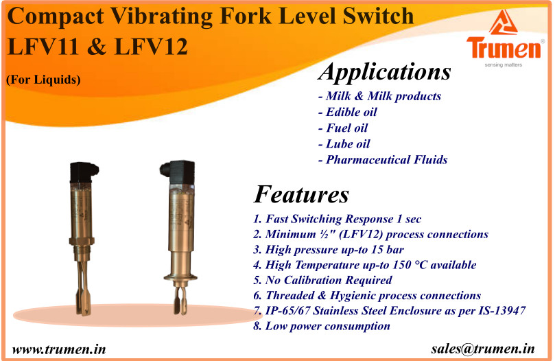 Compact Vibrating Fork Point Level Switch