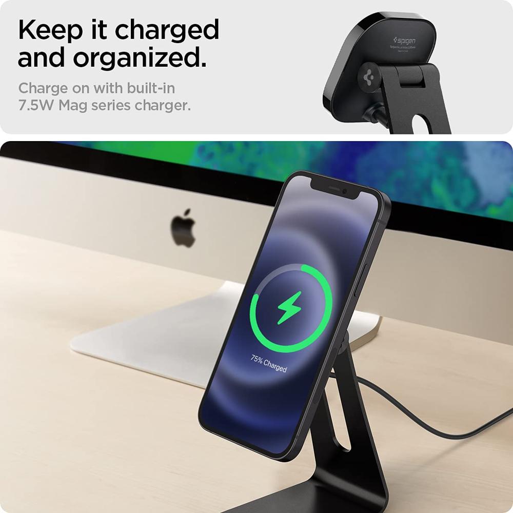 Spigen Magnetic Stand Compatible With Iphone - Color: Black