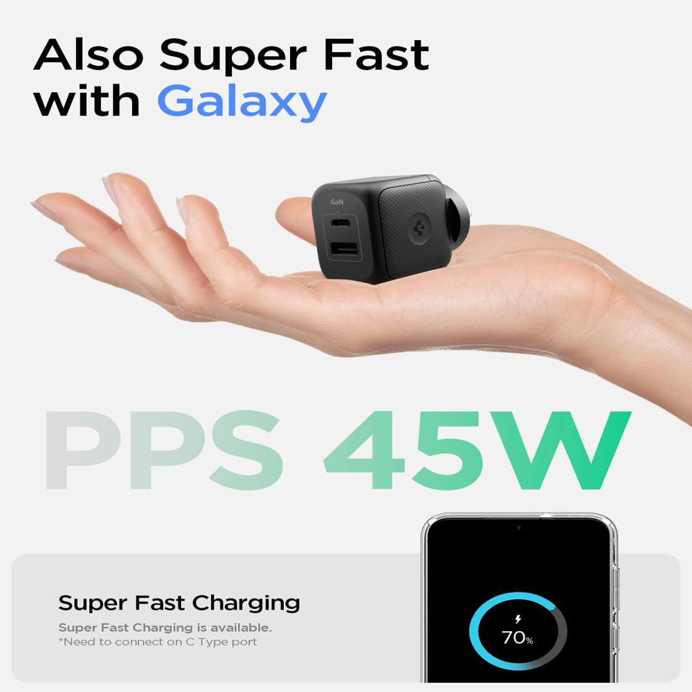 Spigen Fast Charging Adapter, GaN Charger