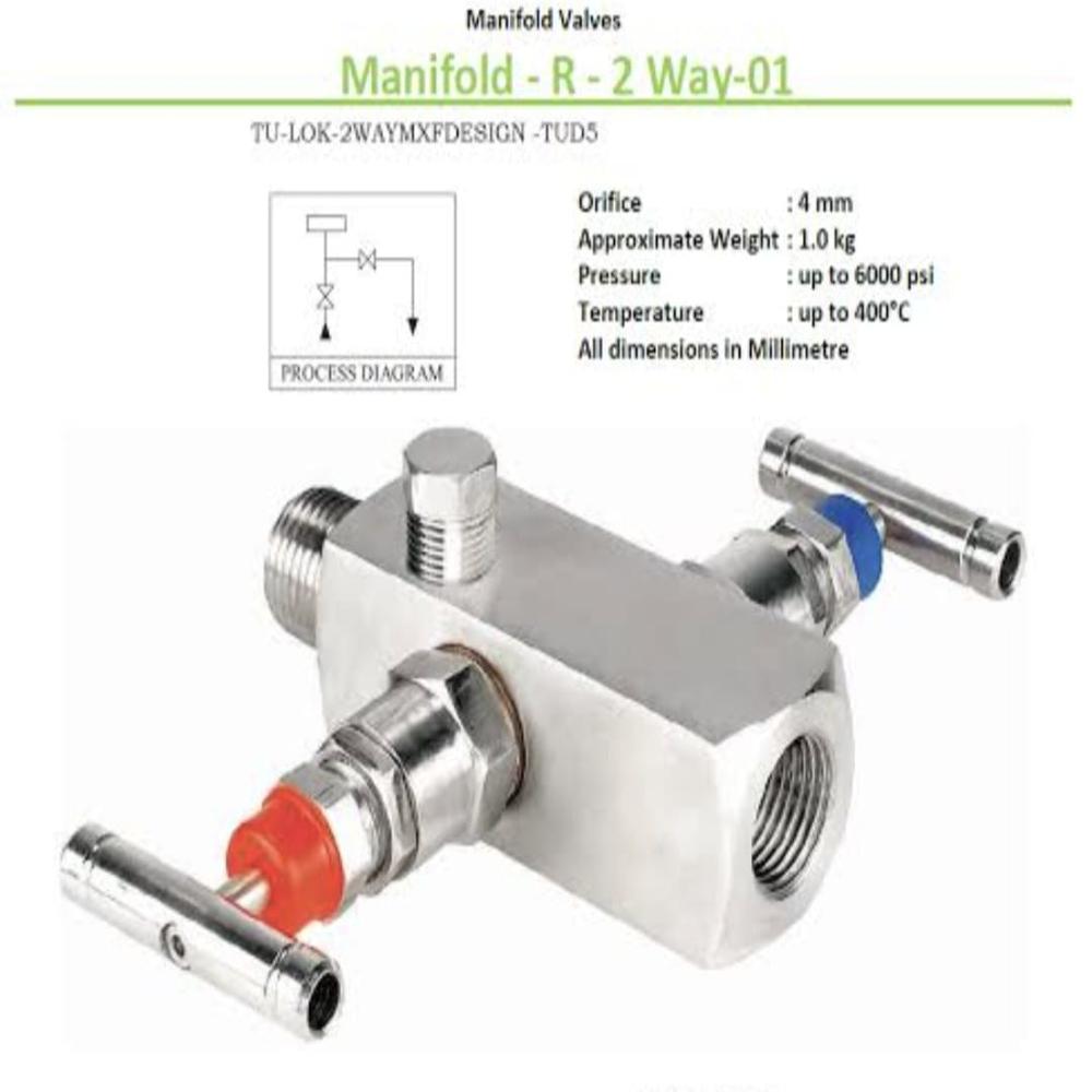 Stainless Steel 2 Way Manifold Valves