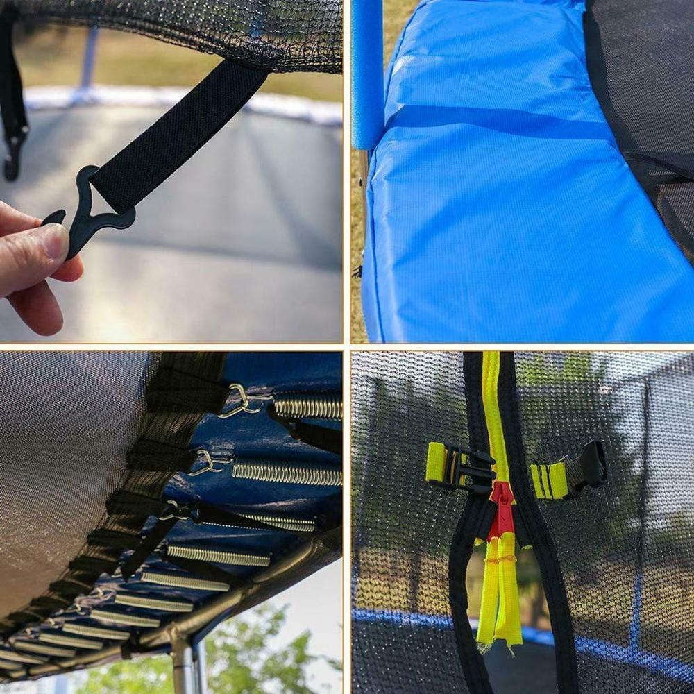 8 Feet Jumping Trampoline with Enclosure-Multi color