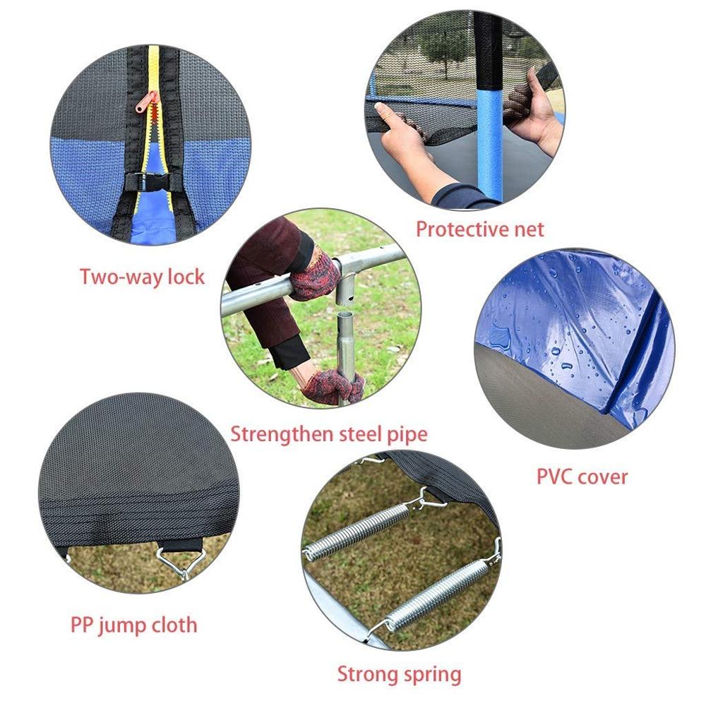 8 Feet Jumping Trampoline with Enclosure-Multi color