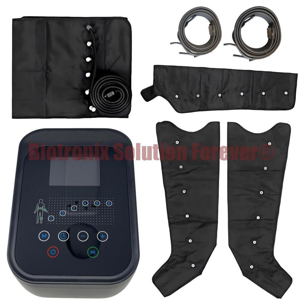 Clinical Grade 6 Chamber DVT Pump with Leg Extensions, Waist & Arm Sleeves