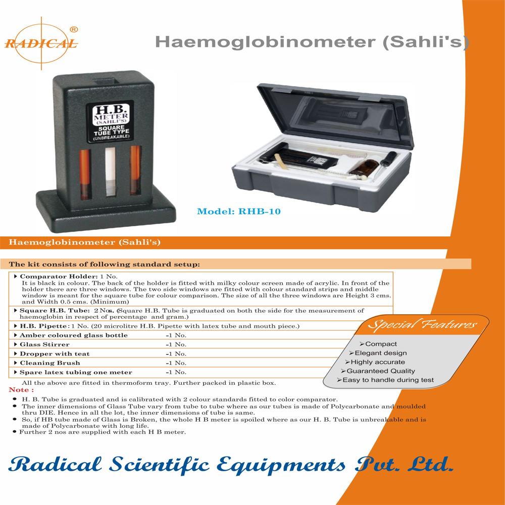 Sahli Hemoglobin Meter RHB-10