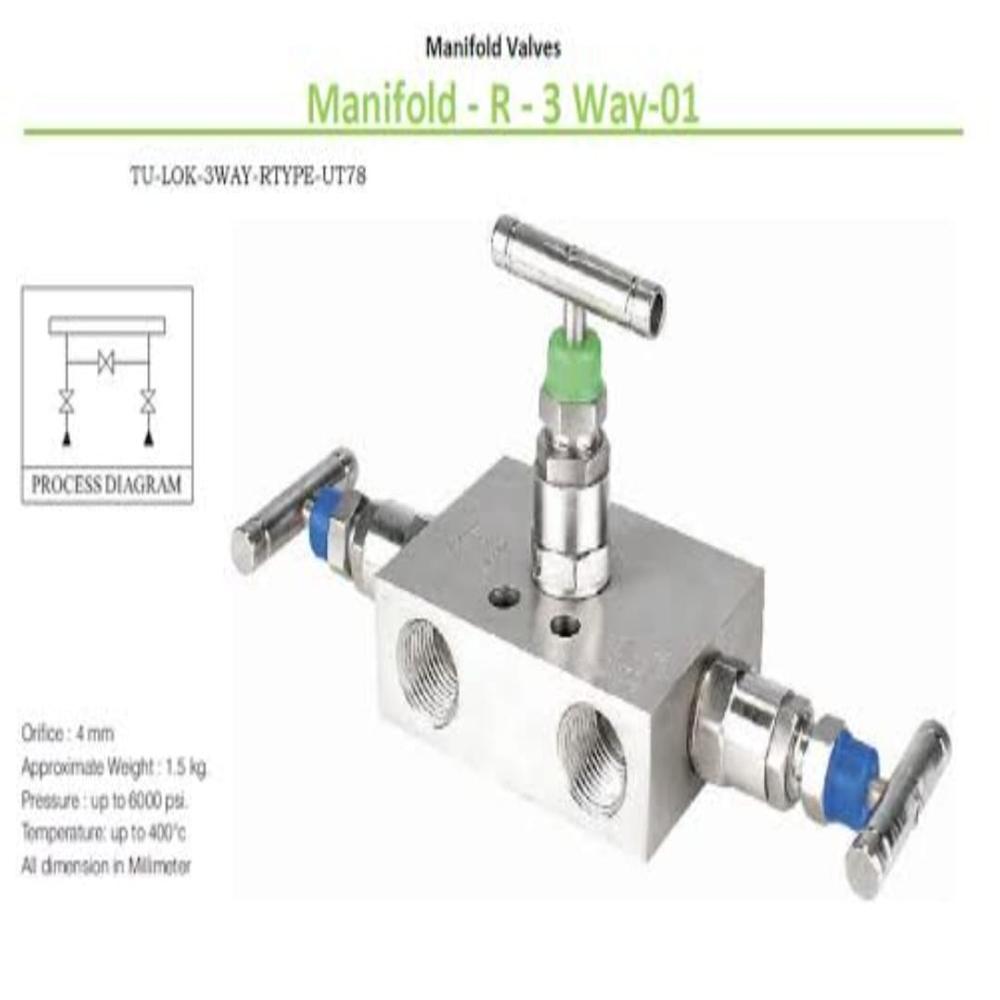 01_Ss 3 Way Manifold Valve