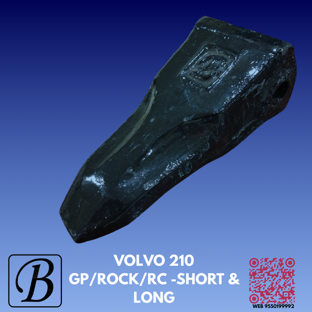 Volvo 210 Soil Tooth Points - Color: Black