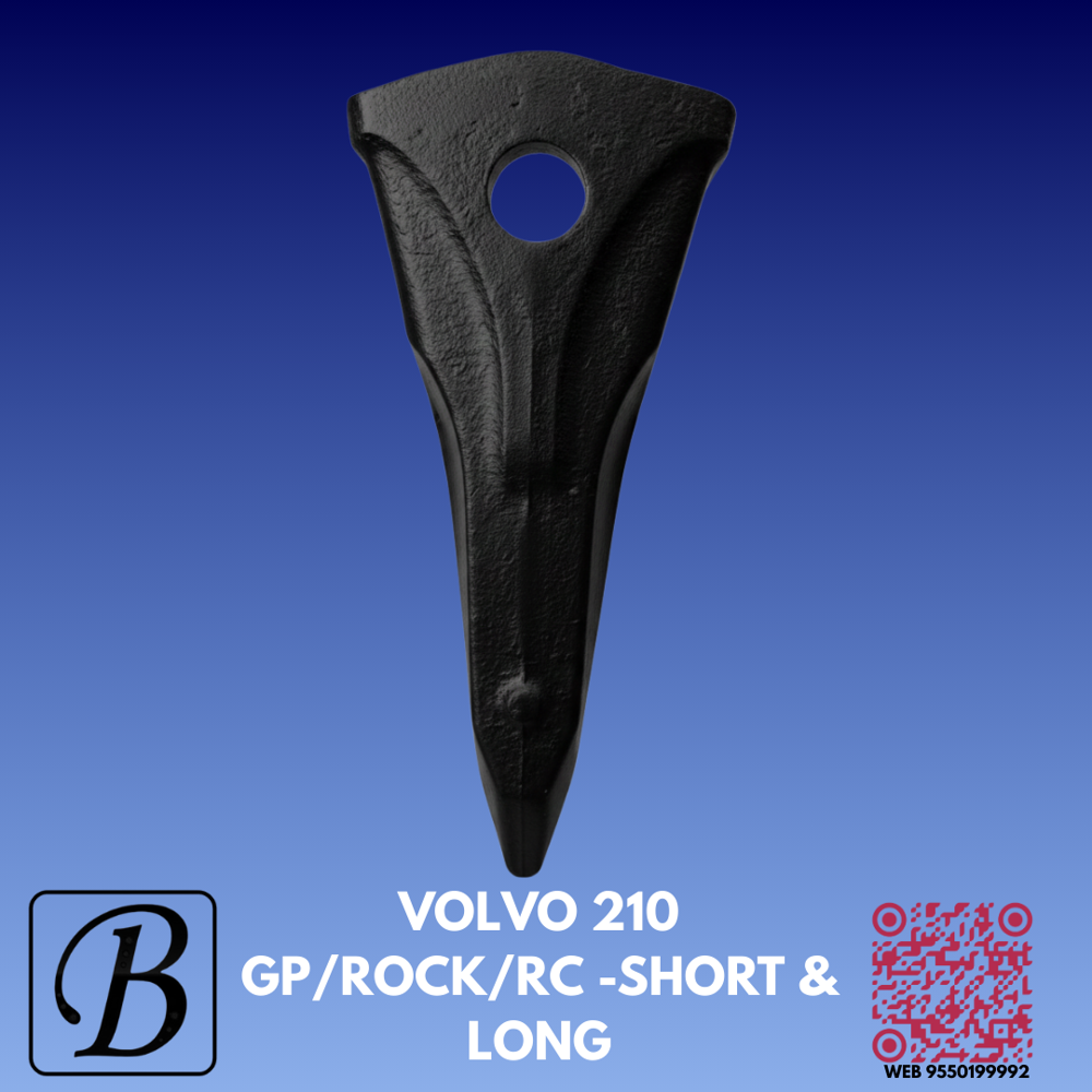 Volvo 210 Soil Tooth Points - Color: Black