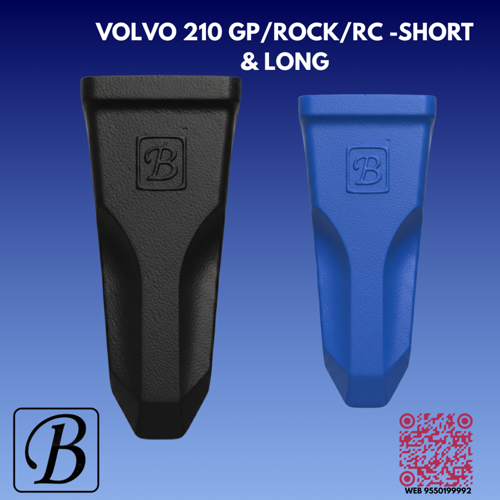 Volvo 210 Soil Tooth Points - Color: Black