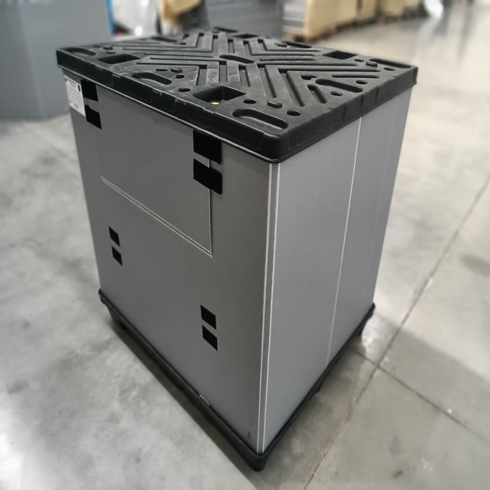 Flc Foldable Plastic Pallet Box - Color: Grey