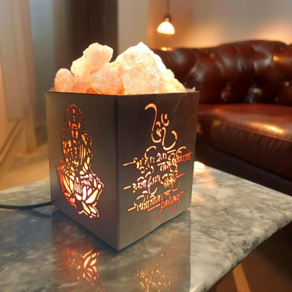 Air show Gaaytri Mantra Himalayan Rock Salt Lamp