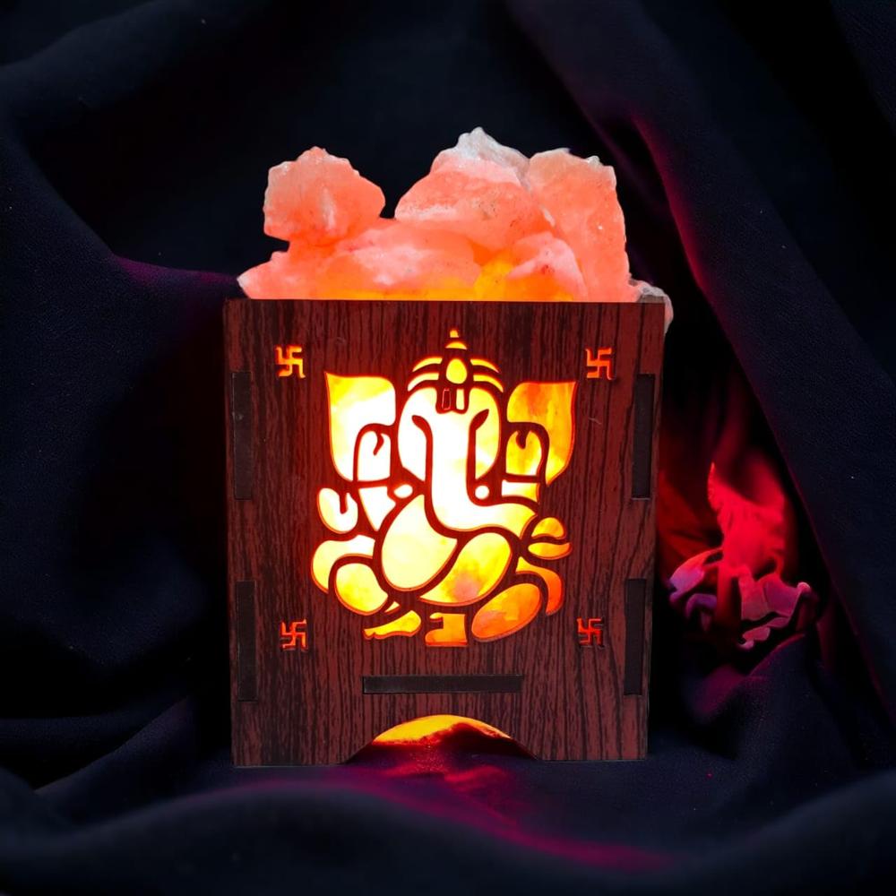 Electric Rock salt lamp Ganesh
