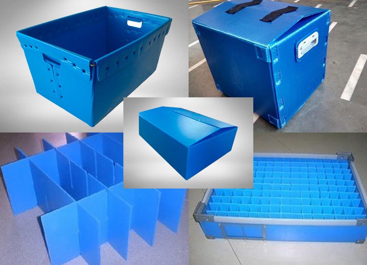 Polypropylene Corrugated Box - Color: Blue