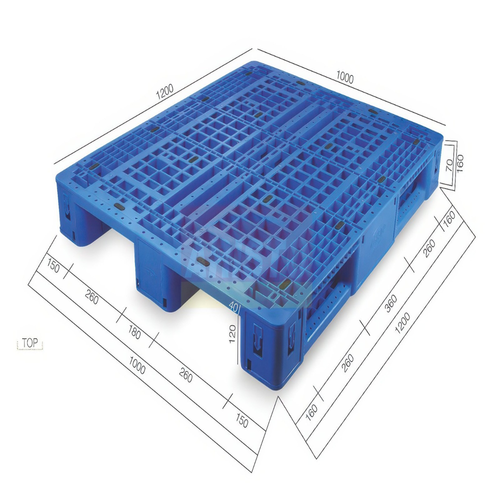 1200x1000x170mm Heavy Duty Plastic Pallets with Steel Bones