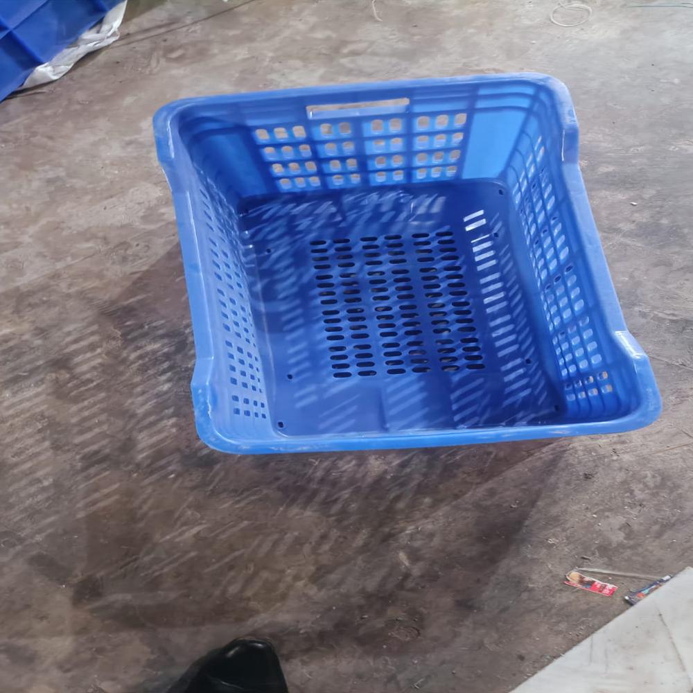 Perforated Plastic Crates - Color: Blue