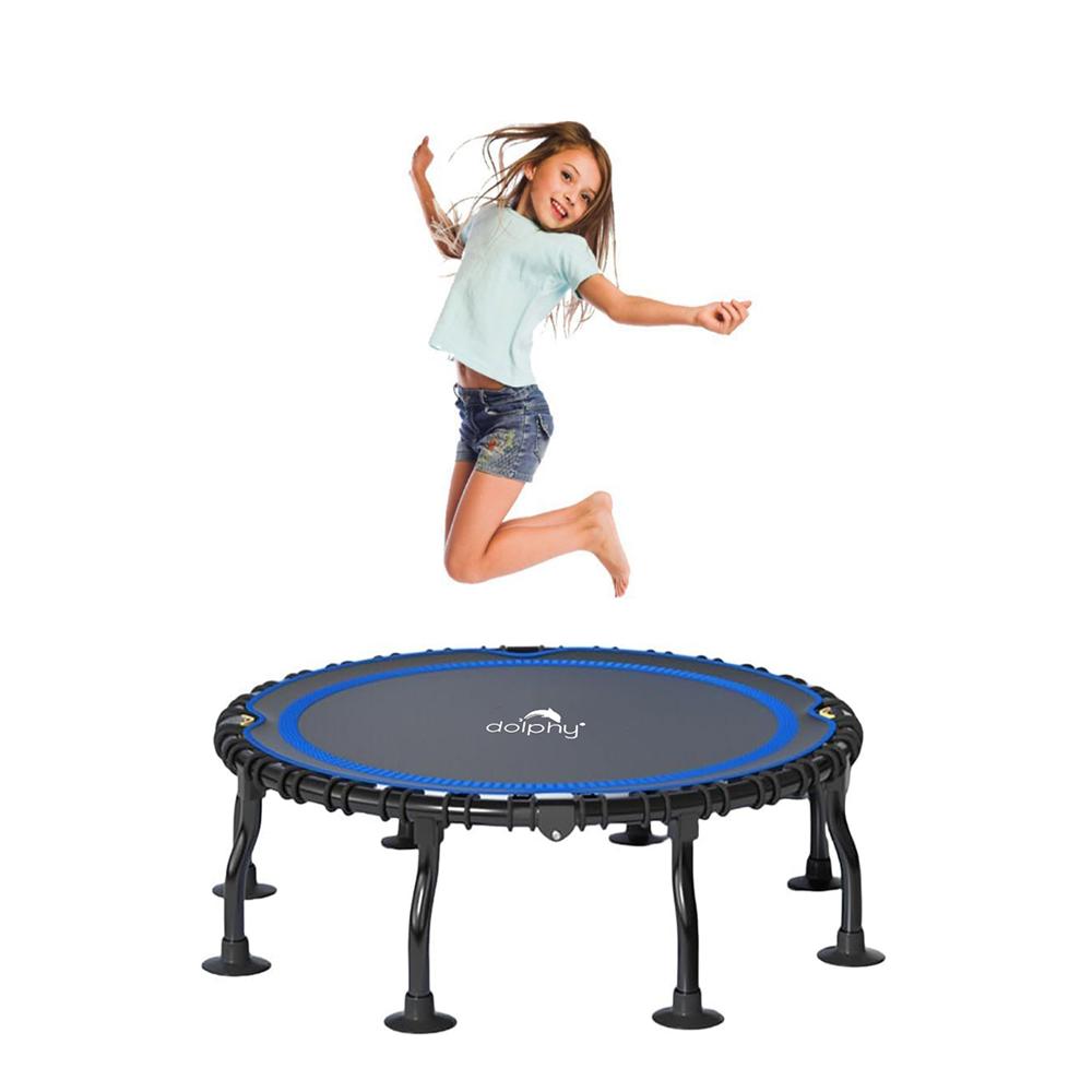 Foldable Trampoline Rebounder Exercise Jumping Cardio Trainer, Covered Bungee Rope System,