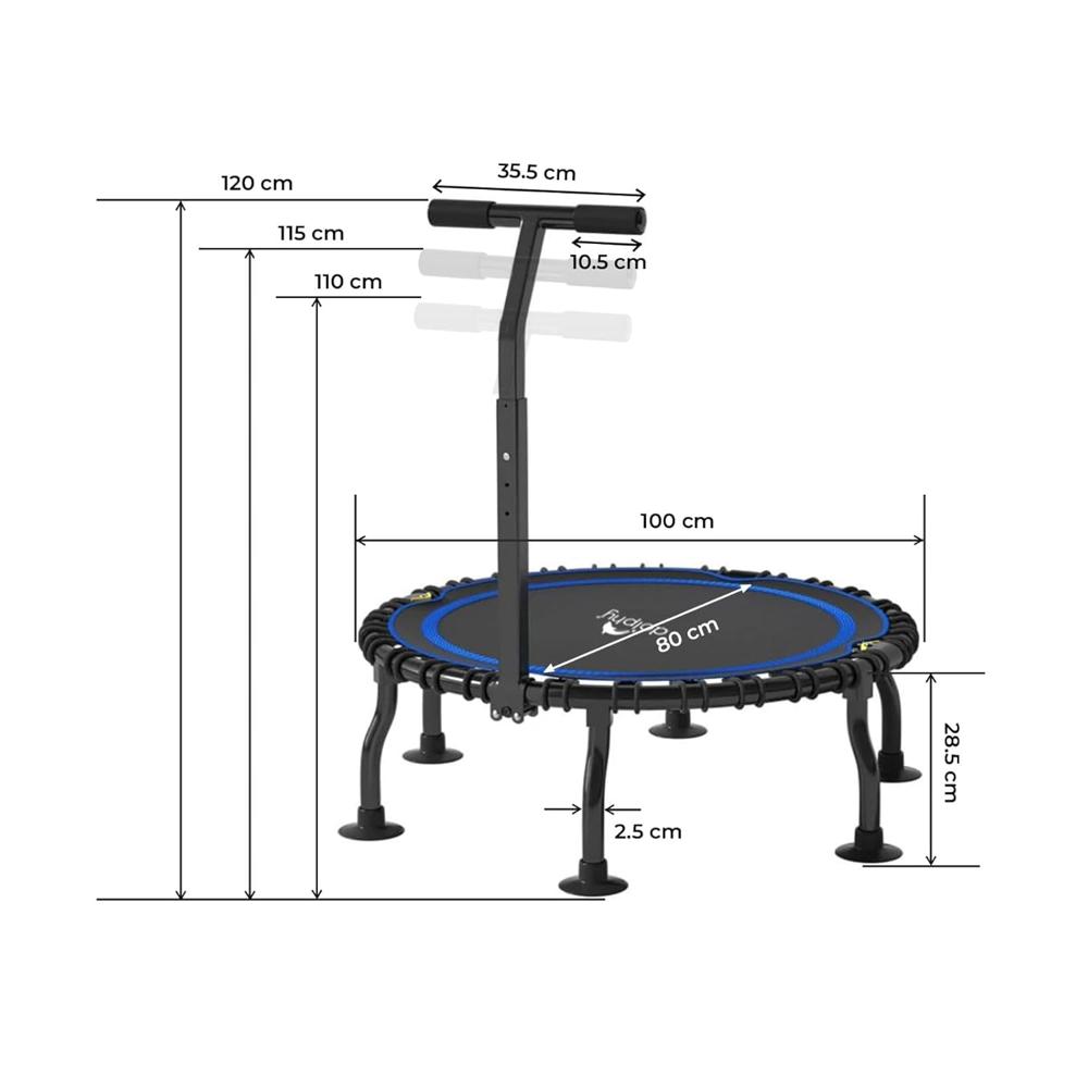 Foldable Bungee Trampoline Rebounder Exercise Jumping Cardio Trainer