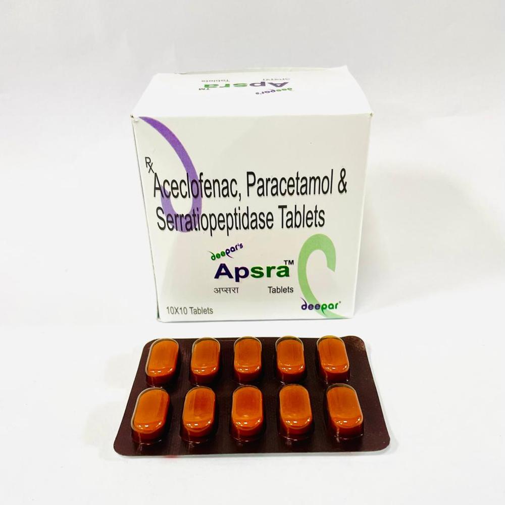 Aceclofenac Serratiopeptidase Pcm Tablets - Drug Type: General Medicines