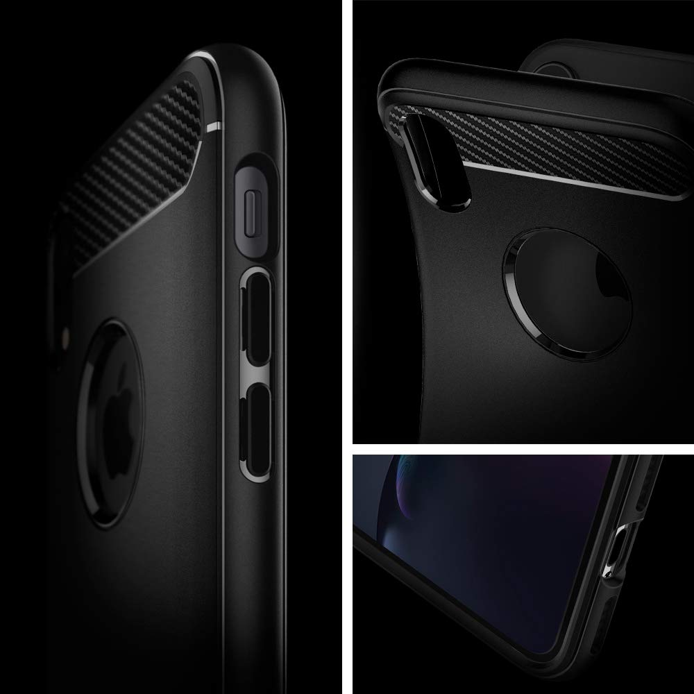 Spigen Back Cover Case For Iphone Xr- Matte Black - Body Material: Tpu