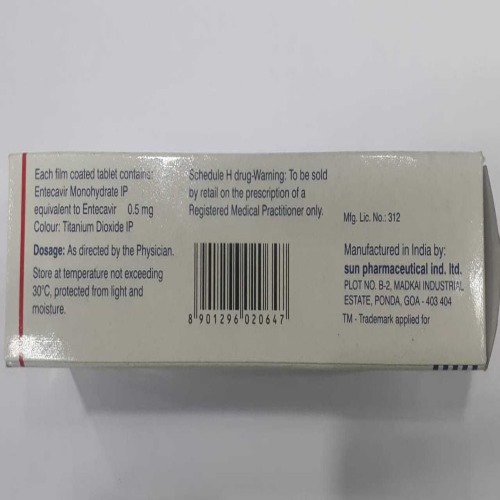 Enteca 0.5 Mg Tablet - Recommended For: Doctor