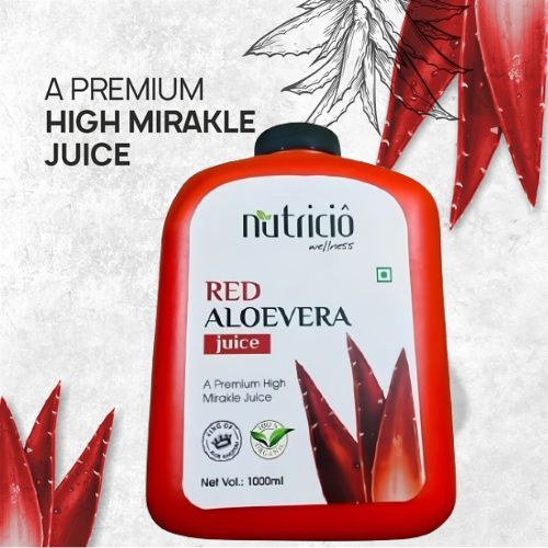 Nutricio wellness Mirakle Red Aloe Vera Juice 1000ml Pack of 1 Skin Rejuvenator & Immunity Support Wellness Drink