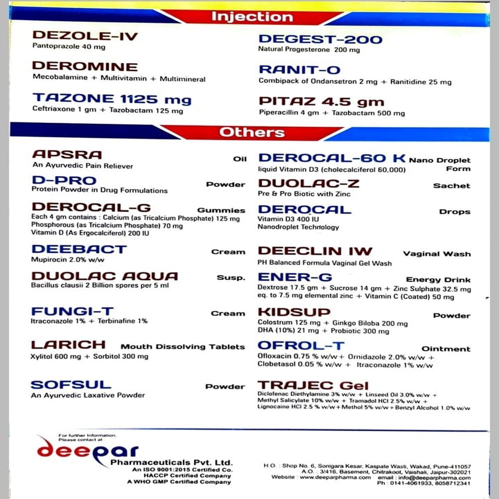 Calcium Citrate Zinc Vit D3 Tablet - Storage Instructions: Dry Place